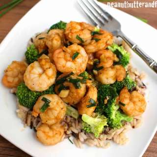 Spicy Garlic Shrimp with Broccoli and Rice