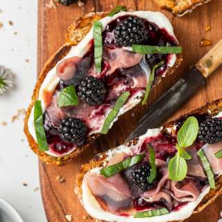 Blackberry Prosciutto Toast
