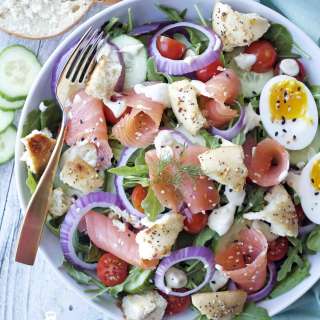 Loaded Bagel Salad