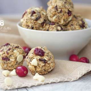 Cranberry White Chocolate Protein Energy Bites