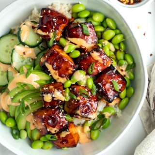 Gochujang Glazed Air Fryer Salmon Bowl