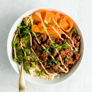 Korean Inspired Ground Beef Bowls
