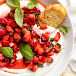 Whipped Feta Dip with Macerated Strawberries