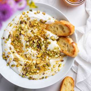 Honey and Pistachio Whipped Feta Dip