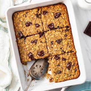 Zucchini Chocolate Chunk Baked Oatmeal