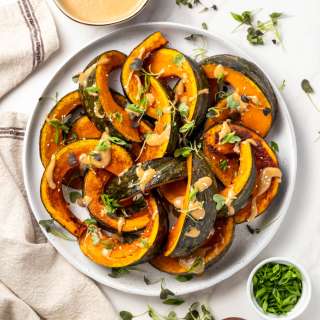 Roasted Kabocha Squash with Sesame Ginger Dressing