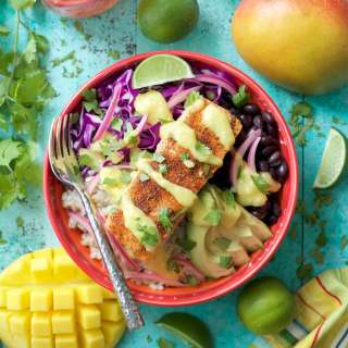 Mango Caribbean Salmon Bowl