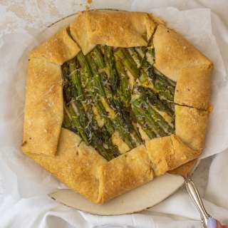Asparagus and Cheddar Galette
