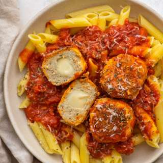 Mozzarella Stuffed Chicken Meatballs