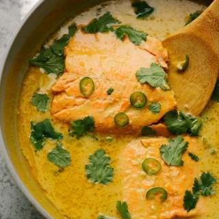 Green Curry Poached Salmon
