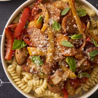 Sheet Pan Sausage and Peppers