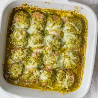 Pesto Baked Turkey Meatballs