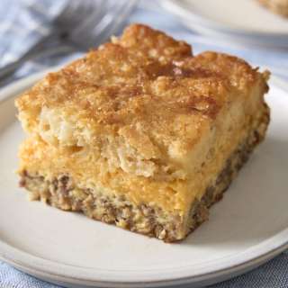 Tater Tot Breakfast Casserole with Sausage