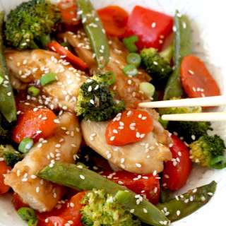 Sheet Pan Chicken and Vegetables Stir Fry