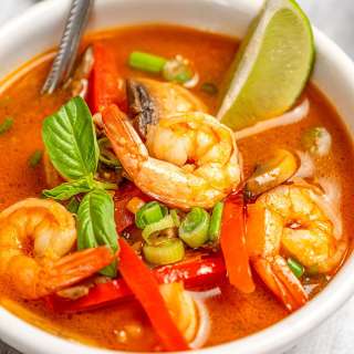 Coconut Curry Soup with Shrimp