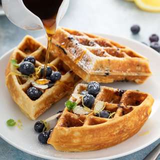 Lemon Blueberry Waffles