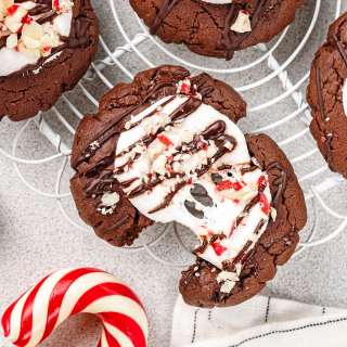 Peppermint Hot Chocolate Cookies