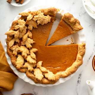 Homemade Pumpkin Pie with Maple Whipped Cream