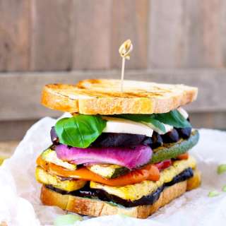 The Ultimate Grilled Veggie Sandwich ~ with Fresh Mozzarella and Basil Aioli