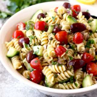 Mediterranean Tuna Pasta Salad (No Mayo)