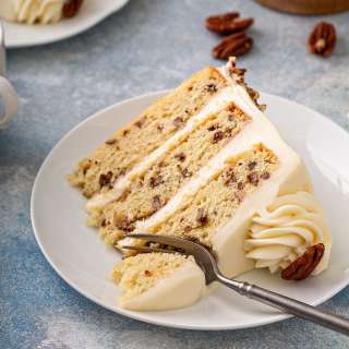 Butter Pecan Cake with Cream Cheese frosting