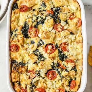 Tomato Spinach Strata Recipe