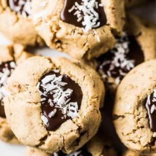 Chocolate Almond Thumbprint Cookies Recipe