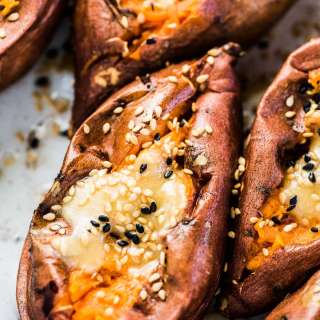 Tahini Roasted Sweet Potatoes Recipe