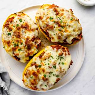 Spaghetti Squash Lasagna Boats Recipe