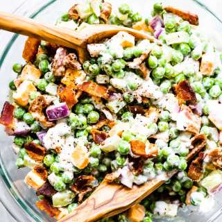 Creamy Pea Salad with Bacon Recipe