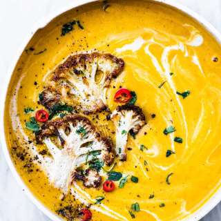 Coconut Curried Cauliflower Soup Recipe