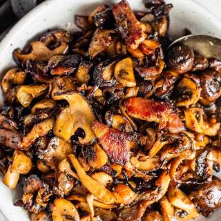 Garlic Bacon Mushrooms Recipe