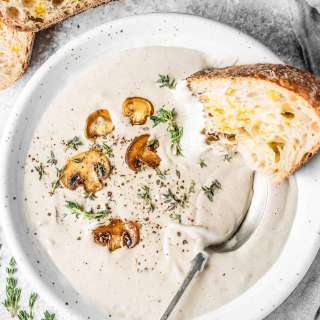 Cashew Soup with Mushrooms Recipe