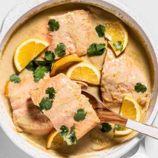 Coconut Orange Poached Salmon Recipe