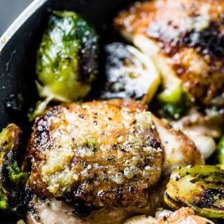 Garlic Butter Chicken and Brussels Recipe