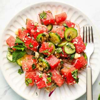 Watermelon Cucumber Salad Recipe
