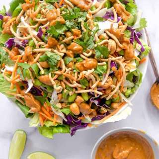 Asian Salad with Spicy Peanut Dressing