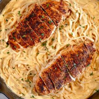 Blackened Chicken Alfredo Pasta