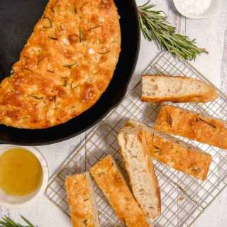 Cast Iron No-Knead Focaccia Bread