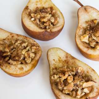 Cinnamon & Walnut Stuffed Pears
