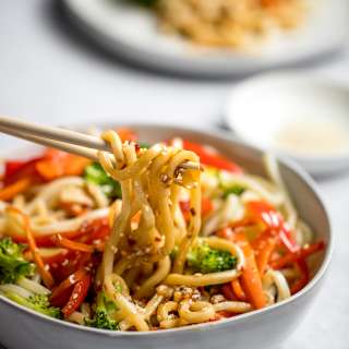 Spicy Sesame Udon Noodles