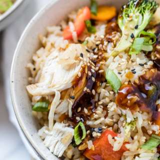 Instant Pot Teriyaki Chicken Rice Bowls