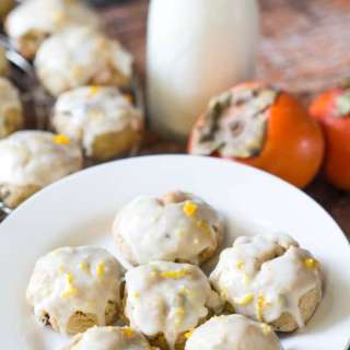 Persimmon Cookies w/ Orange Glaze