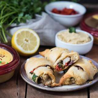 Crescent Wrapped Mediterranean Chicken with Hummus