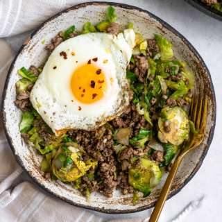 Five-Spice Pork and Brussels Bowls