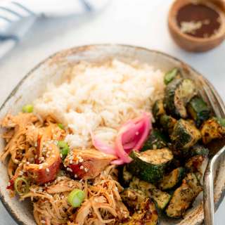 Teriyaki Chicken Rice Bowl with Zucchini