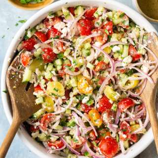 Tomato Cucumber Feta Salad
