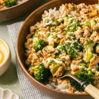 Asian Ground Chicken Rice Bowls