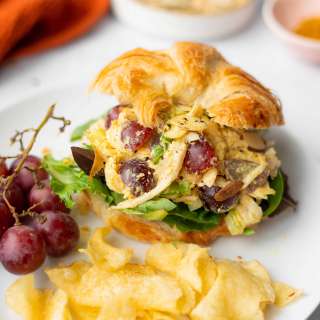 Curry Chicken Salad with Almond and Grapes