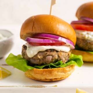 Greek Turkey Burgers (Air Fryer, Grill, Stovetop)